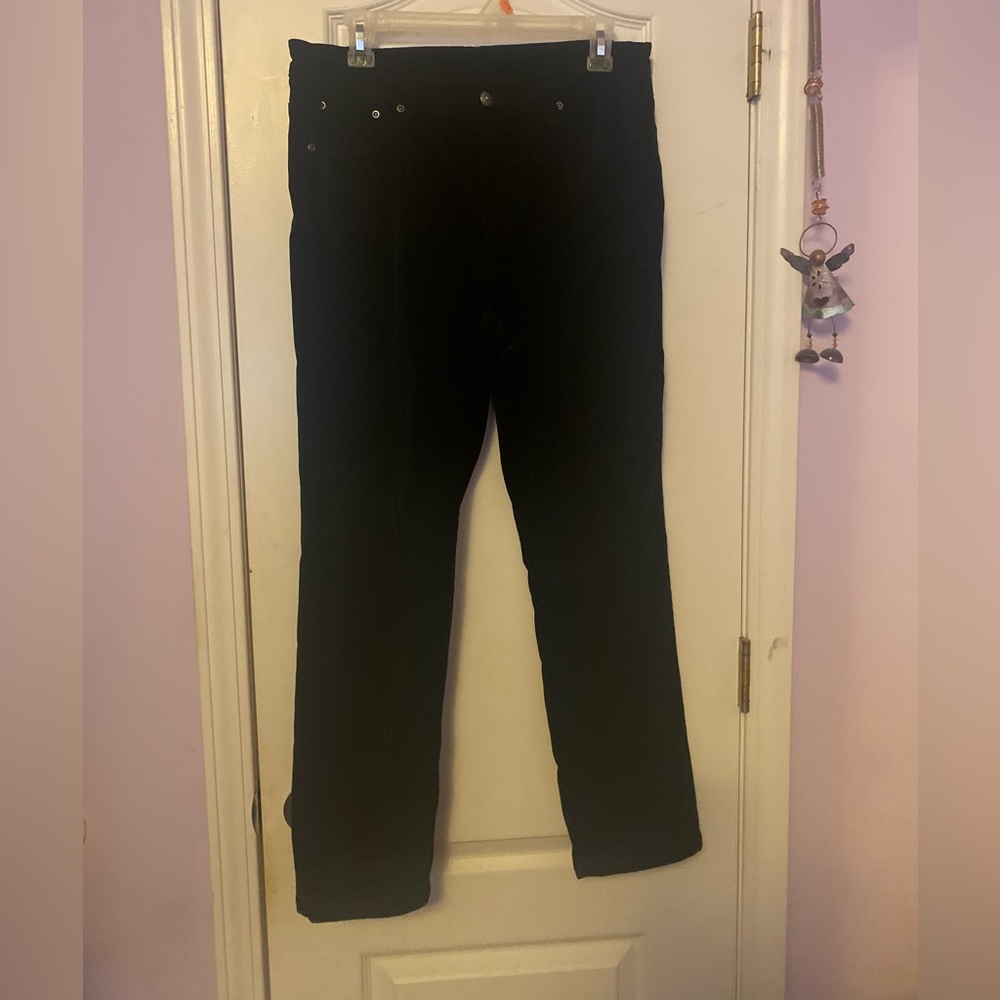 DG2 (Diane Gilman) Black Velveteen Jeans